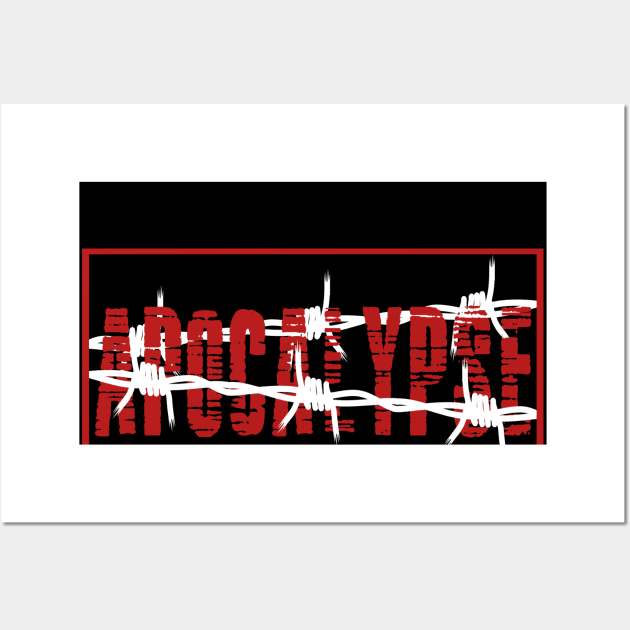 Apocalypse Cool Word Art Minimalist Aesthetic Design Wall Art by PANGANDOY